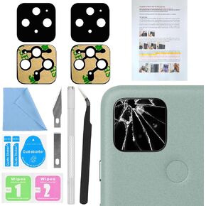 2 PCS for ASDAWN Back Rear Camera Lens Glass Replacement for Google Pixel 6a with Pre-Installed Adhesive, 6.1 Inches Pixel 6a Back Camera Lens Glass kit with Installation Manual + Repair Tool Set in Kuwait