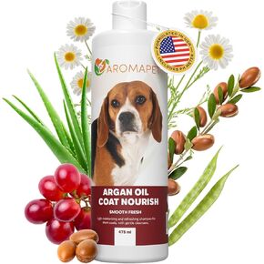 Aloe & Grape Seed Sensitive Care Dog Shampoo - Deodorizing Dog Shampoo with Chamomile, Argan Oil - Great for Shih Tzu, Long Hair & Sensitive Skin - Gentle, Hypoallergenic Tangle-Free. in Saudi Arabia