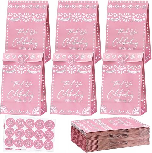 Resholder 24pcs Cleito Lindo Baby Shower Decorations Barro Themed Party Decorations Treat Boxes Cielito Lindo Gift Paper Goodie Bags with Stickers for Themed Party Supplies Birthday Decor in Saudi Arabia