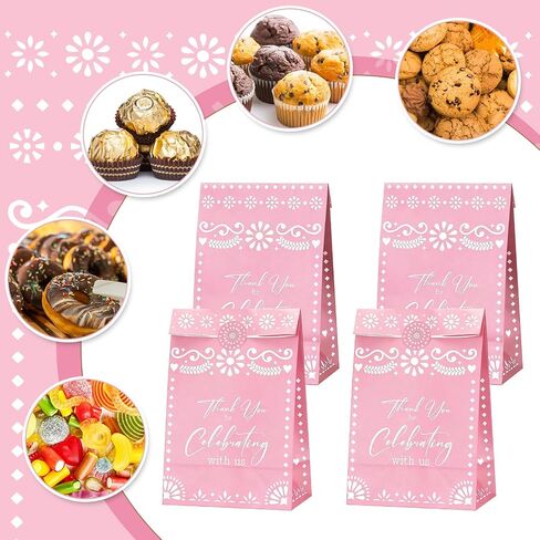 Resholder 24pcs Cleito Lindo Baby Shower Decorations Barro Themed Party Decorations Treat Boxes Cielito Lindo Gift Paper Goodie Bags with Stickers for Themed Party Supplies Birthday Decor in Saudi Arabia