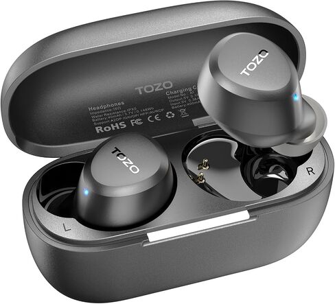 TOZO A1 Wireless Earbuds Bluetooth 5.3 Light-Weight in Ear IPX5 Waterproof Headphones 2 Mic for AI Calls, Immersive Premium Sound Bass Headset with Charging Case, 32 Presets EQ Customization via App in Saudi Arabia