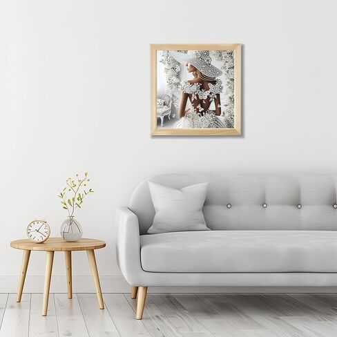 5D Diamond Art Kits for Adults,Angel Flower Special Shape Diamond Painting Kits for Beginners, DIY Crystal Diamond Dots Gem Art Craft for Home Decor 11.8x11.8 Inch in Kuwait