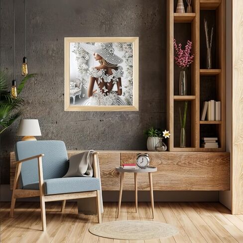 5D Diamond Art Kits for Adults,Angel Flower Special Shape Diamond Painting Kits for Beginners, DIY Crystal Diamond Dots Gem Art Craft for Home Decor 11.8x11.8 Inch in Kuwait