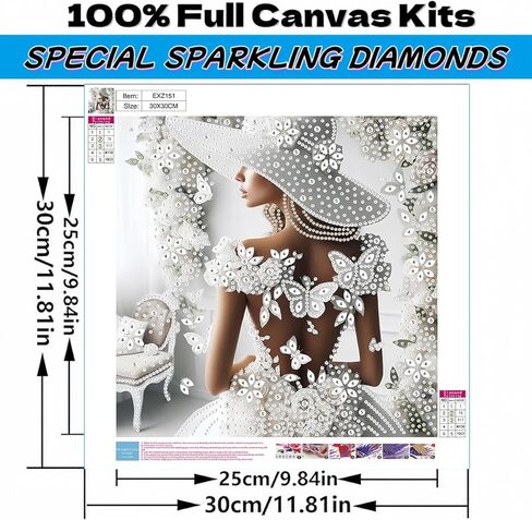 5D Diamond Art Kits for Adults,Angel Flower Special Shape Diamond Painting Kits for Beginners, DIY Crystal Diamond Dots Gem Art Craft for Home Decor 11.8x11.8 Inch in Kuwait