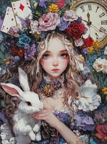 5D Diamond Art Kits for Adults,Angel Flower Special Shape Diamond Painting Kits for Beginners, DIY Crystal Diamond Dots Gem Art Craft for Home Decor 11.8x11.8 Inch in Kuwait