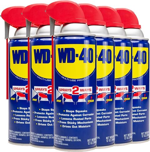 WD-40 Formula Original Formula ، منتج متعدد الاستخدامات مع Smart Straw Sprays 2 ، و 12 أونصة [12 حزمة] ومنتج متعدد الاستخدامات ، جالون واحد in Kuwait