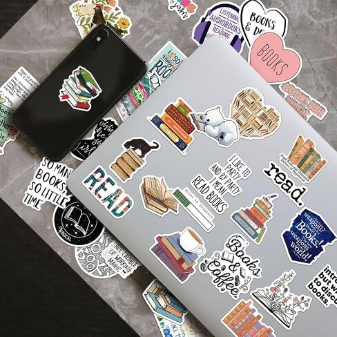 Bookish Stickers for Kindle, 50 PCS, Waterproof, Matte Finish, Reading-a, Accessories Gifts for Kids Teens Adults in Kuwait