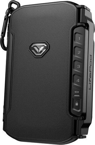 Vaultek LifePod X Micro Weathroprowbox Electronic Lockbox Secure Travel Case Portable Mini مع لوحة مفاتيح خلفية (Gunmetal) in Kuwait