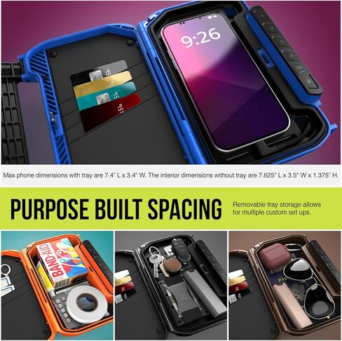 Vaultek LifePod X Micro Weathroprowbox Electronic Lockbox Secure Travel Case Portable Mini مع لوحة مفاتيح خلفية (Gunmetal) in Kuwait