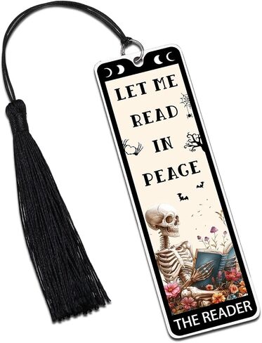 Skeleton Horror Bookmark Halloween Bookmarks Dark Romance Book Marks for Reading Women Men Book Lovers Gifts Funny Gothic Horror Booktok Accessories Boo Basket Stuffers The Reader in Saudi Arabia