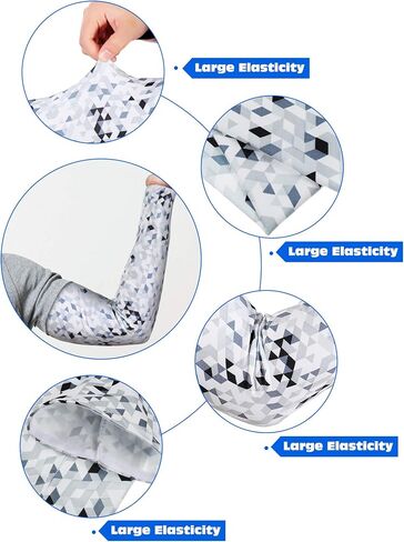 Hicarer 10 Pairs Sun Protection Arm Sleeves Cooling Sports Compression Athletic Sleeves for Basketball Running Cycling Golfing (Chic Color) in Saudi Arabia