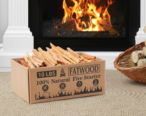 10 رطل من أعواد إشعال النار من خشب الدهون، 100% مشعل نار من الحطب الطبيعي للمواقد، خشب الصنوبر للمواقد، نيران المخيمات، النيران، الشواية in Kuwait