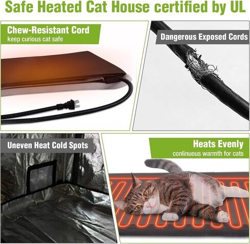 GUTINNEEN Insulated Outdoor Cat House for Winter Feral Cat Shelter Weatherproof Expandable in Kuwait