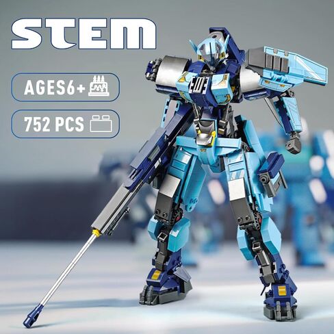 Sluban Samurai Mech Building Toy for Adults, Wanderer Robot Figure with Weapons, Robot Toys Gifts for Age 8+ Kids and Adults, Compatible with Lego Mech Set, 585 PCS in Kuwait