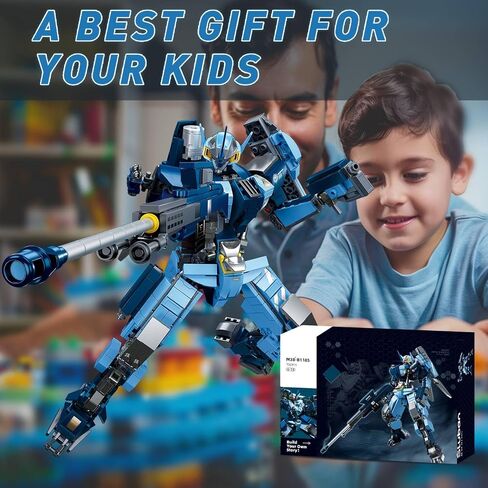 Sluban Samurai Mech Building Toy for Adults, Wanderer Robot Figure with Weapons, Robot Toys Gifts for Age 8+ Kids and Adults, Compatible with Lego Mech Set, 585 PCS in Kuwait