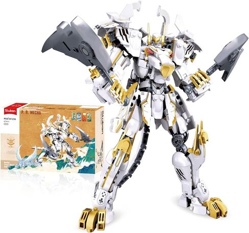 Sluban Samurai Mech Building Toy for Adults, Wanderer Robot Figure with Weapons, Robot Toys Gifts for Age 8+ Kids and Adults, Compatible with Lego Mech Set, 585 PCS in Kuwait