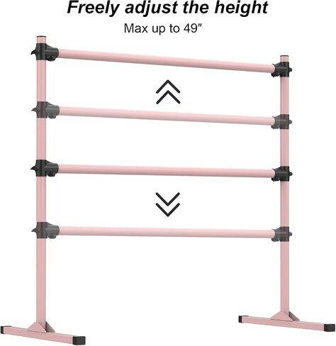 Zlinke Height Adjustable Ballet Barre, Freestanding Ballet Bar, Heavy Duty Dance Bar Support, Sturdy Construction, Anti-Slip in Saudi Arabia