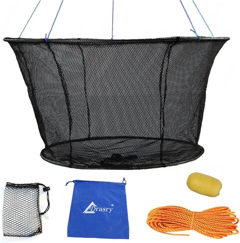 Drasry Fishing Net Trap for Crayfish Crab Bait Minnow Shrimp Foldable Fish Crawdad Lobsters Cast Net Collapsible in Kuwait