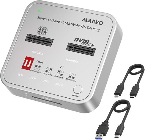 MAIWO 5 Bay M.2 SATA NGFF Duplicator Cloner with SATA III Chipset, USB 3.0 to M.2 SATA NGFF SSD Adapter Docking Station, 20TB Capacity in Kuwait