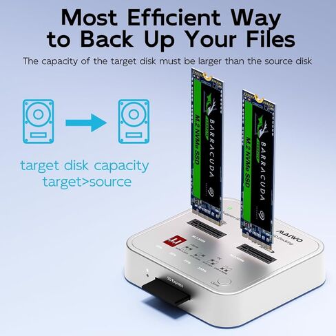 MAIWO 5 Bay M.2 SATA NGFF Duplicator Cloner with SATA III Chipset, USB 3.0 to M.2 SATA NGFF SSD Adapter Docking Station, 20TB Capacity in Kuwait