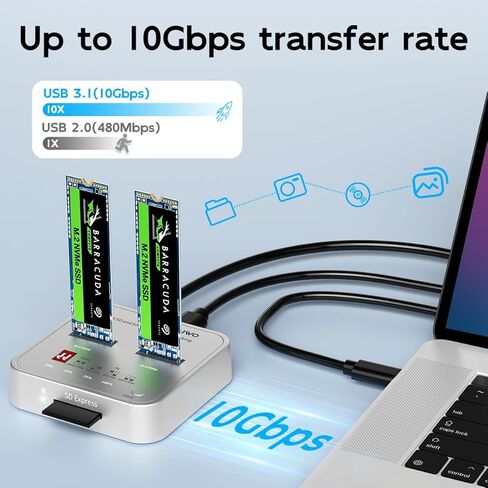 MAIWO 5 Bay M.2 SATA NGFF Duplicator Cloner with SATA III Chipset, USB 3.0 to M.2 SATA NGFF SSD Adapter Docking Station, 20TB Capacity in Kuwait