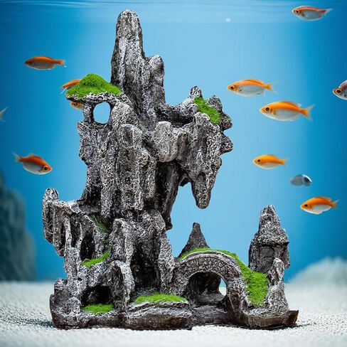 Aquarium Decorations, Columns of The Roman Forum, Vintage Ruins Roman Greek Columns, Fish Hiding in Caves in Saudi Arabia