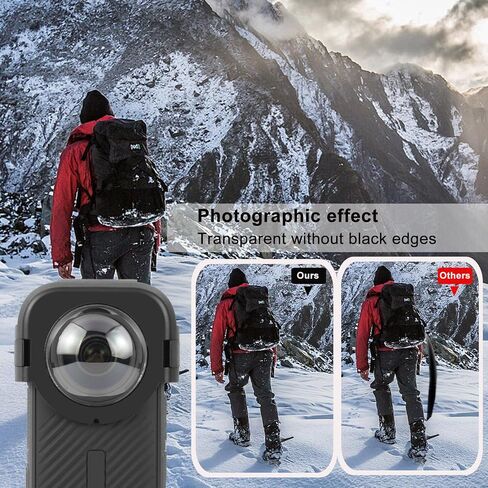 PULUZ Sticky Lens Guard for Insta360 One X2,PC Material Protective Lens Cap for 360 One X2 High Light Transmittance Anti-drop Anti-dust Sports Camera Protective Lens Guard Accessories in Saudi Arabia