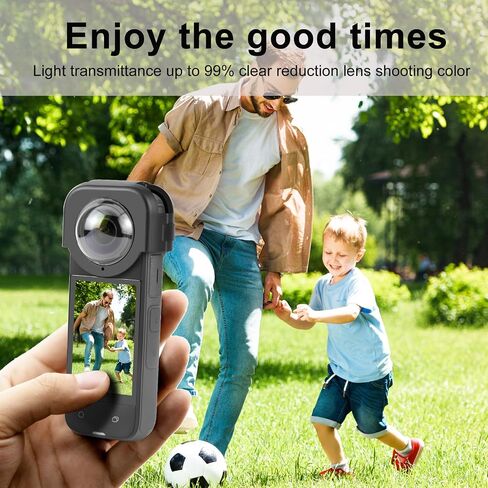 PULUZ Sticky Lens Guard for Insta360 One X2,PC Material Protective Lens Cap for 360 One X2 High Light Transmittance Anti-drop Anti-dust Sports Camera Protective Lens Guard Accessories in Saudi Arabia