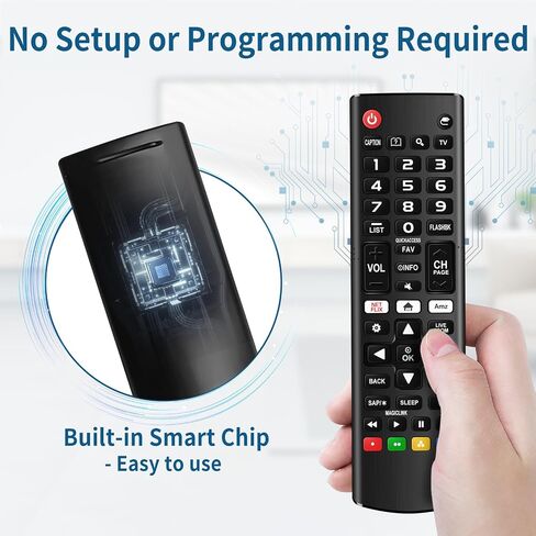 Rimous Remote Compatible with LG TV Remote Control (All Models) for All LG Smart TV LCD LED 3D AKB75375604 AKB75095307 AKB75675304, Remote Control for LG TV Remote Wr Holder & Battery in Kuwait