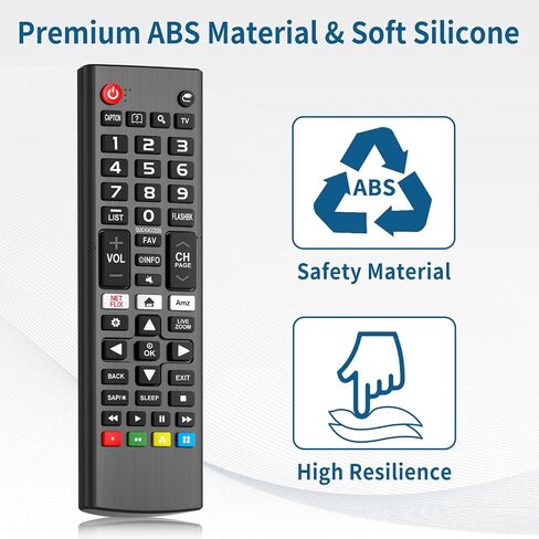 Rimous Remote Compatible with LG TV Remote Control (All Models) for All LG Smart TV LCD LED 3D AKB75375604 AKB75095307 AKB75675304, Remote Control for LG TV Remote Wr Holder & Battery in Kuwait