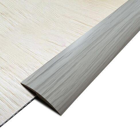 Floor Transition Strip Self Adhesive,PVC Carpet to Tile Flooring Transition Strip,Vinyl Flexible Flooring Transition Strip for Carpet Threshold Transition Strip (Grey Wood Grain, 5mm/10FT) in Saudi Arabia