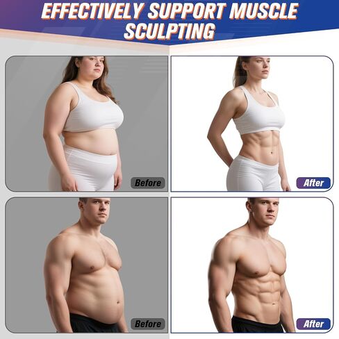 Abs Muscle Stimulator with TENS & PMS Function, Muscle Machine Workout Equipment, Ab Toning Belt for Abdomen/Arm/Leg, Ab Trainer for Home Gym Use in Saudi Arabia