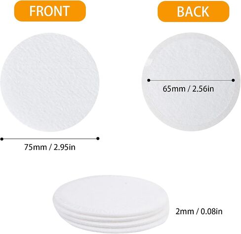 24pcs 2.5 inch Single Tube Filter Patches, Mushroom Single Tube Filter Disc, Single Tube Sticky Filter Disc, Mushroom Filter for Mushroom Growing Supplies Filter Pad Replacement. (3mm Thick) in Kuwait