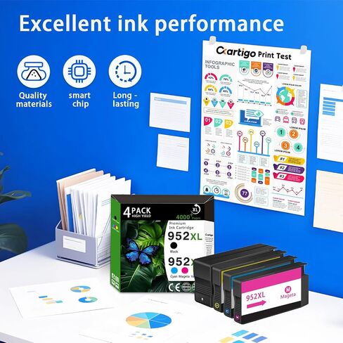 952XL خراطيش حبر عالية العائد أسود 1 حزمة متوافقة مع HP 952XL HP952 HP952XL لـ OfficeJet Pro 8710 7740 8720 8702 8210 7720 8700 8740 8216 8725 8200 PRINTERS in Saudi Arabia