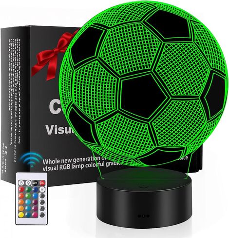Basketball Gift Funny 3D Illusion Lamp with Remote & Touch Control 16 Color Changing Decorative Light for Bedroom, Sport Fan in Saudi Arabia