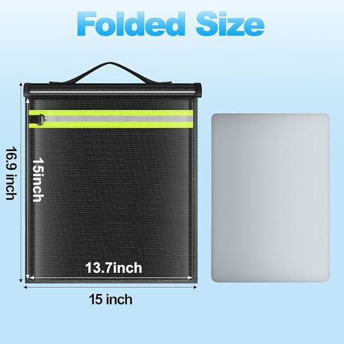 5 Pack Faraday Bags EMP Proof,Faraday Bags for Laptops Tablets Phones Car Keys,Faraday Cage with Handle&Reflective Strip,EMP bags for Electronics,Fireproof Waterproof RFID Signal Blocker Faraday Pouch in Kuwait