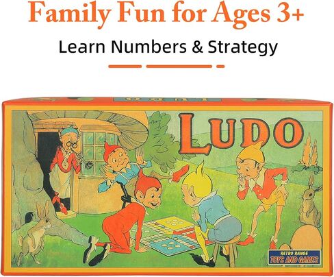 Classic Snakes and Ladders Board Game for Kids & Adults – Foldable, Portable Family Board Game with Dice & Game Pieces, Traditional Retro Educational Toy Game for 2-4 Players Ages 3+ in Kuwait