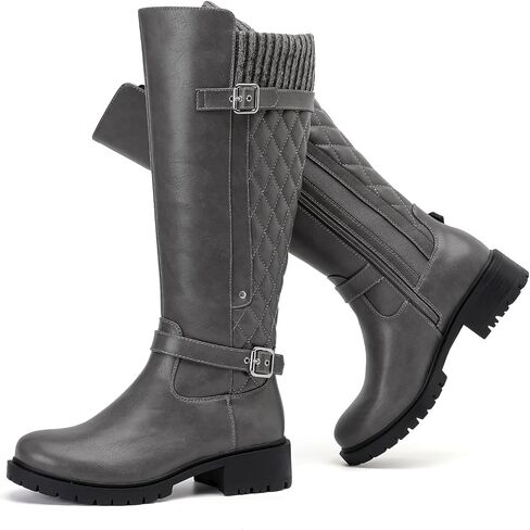 Luoika Women's Extra Wide Calf Knee High Boots, Wide Width Winter Tall Boots. in Saudi Arabia