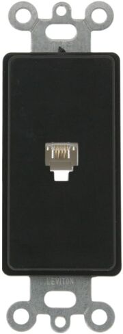 Leviton 40649-W 6P4C Screw Terminals, Decora Insert, White in Kuwait