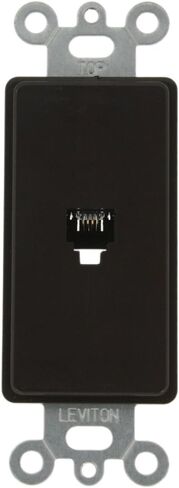 Leviton 40649-W 6P4C Screw Terminals, Decora Insert, White in Kuwait
