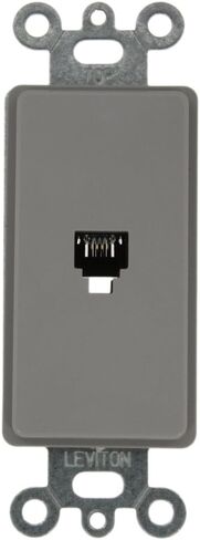 Leviton 40649-W 6P4C Screw Terminals, Decora Insert, White in Kuwait