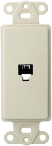 Leviton 40649-W 6P4C Screw Terminals, Decora Insert, White in Kuwait