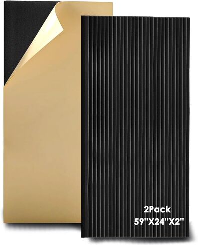 FONESO Acoustic Panels, High Density Sound Absorbing Panels for Walls, Acoustic Foam Panels Fire Resistant for Noise Dampening,Sound Panels, Studio Foam for Home Office (48''X24''X2'' (1 PCS)) in Saudi Arabia