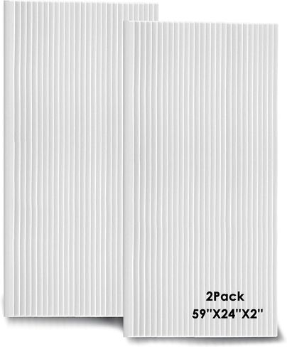 FONESO Acoustic Panels, High Density Sound Absorbing Panels for Walls, Acoustic Foam Panels Fire Resistant for Noise Dampening,Sound Panels, Studio Foam for Home Office (48''X24''X2'' (1 PCS)) in Saudi Arabia