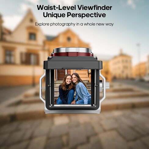 Chuzhao Mini Retro Digital Camera - Pintage TLR Style Point و Shoot Auto Focus Vlogging Camera و Compact & Portable و 16 جيجابايت متضمنة ، مثالية للمبتدئين والمراهقين والأطفال والبالغين in Kuwait