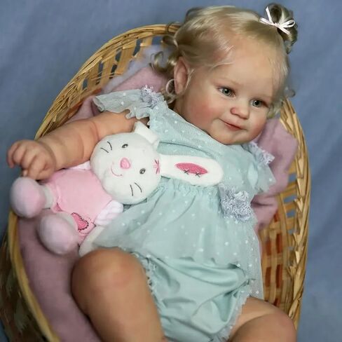 Rxdoll لطيف Reborn Baby Baby Dolls السيليكون كامل الجسم فتاة 18 بوصة واقعية حديثي الولادة طفلة واقعية الحياة السيليكون الأطفال in Kuwait