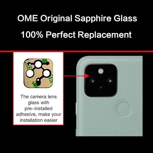 قطعتان لاستبدال زجاج عدسة الكاميرا الخلفية ASDAWN لـ Google Pixel 6a مع لاصق مثبت مسبقًا، طقم زجاج عدسة الكاميرا الخلفية 6.1 بوصة Pixel 6a مع دليل التثبيت + مجموعة أدوات الإصلاح in Kuwait