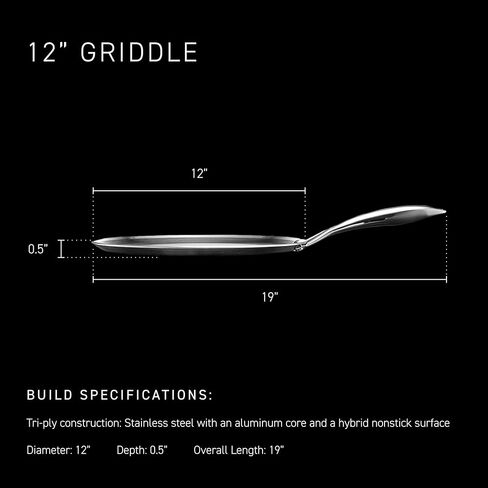 شواية HexClad Hybrid غير لاصقة مزدوجة الشعلة، متوافقة مع جميع أسطح الطهي، آمنة للاستخدام في الفرن حتى 500 درجة فهرنهايت، آمنة للأواني المعدنية in Kuwait