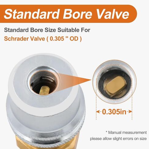 حزمة Air Chuck 2 ، قفل تدفق مغلق ثقيل على تشاك الإطارات مع 1/4 '' npt لاتصال Quick Connec in Kuwait