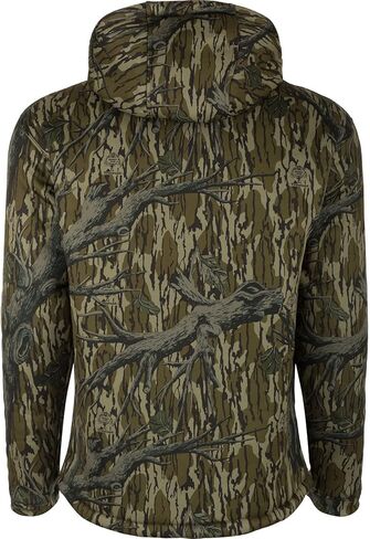 Drake Waterfowl Men's LST Silencer Hunting Warm Anti-Pilling Hoodie with Soft Feel Combed Fleece Interior & Kangaroo Pouch, Mossy Oak Bottomland, XX-Large in Kuwait
